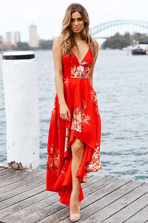 Stilla | Flare Rosætte Crossback Maxi Kjole