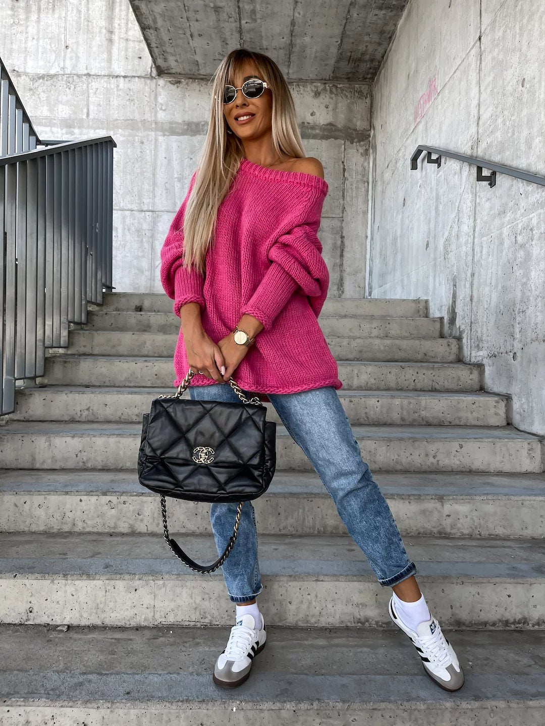 Stilla | Trøje Afslappet Bred Hals Sweater