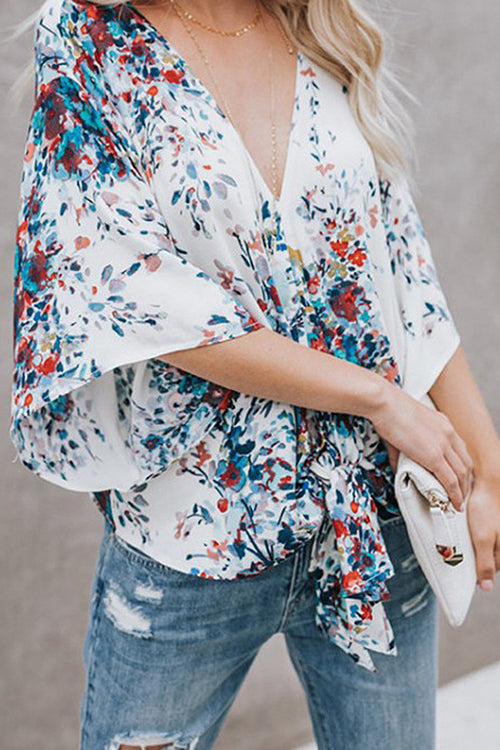 Stilla | Real Charmer Shivering Print Bowknot Skjorte på udsalg
