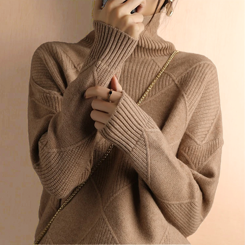 Stilla | Struktureret Rullekrave-Strikpullover