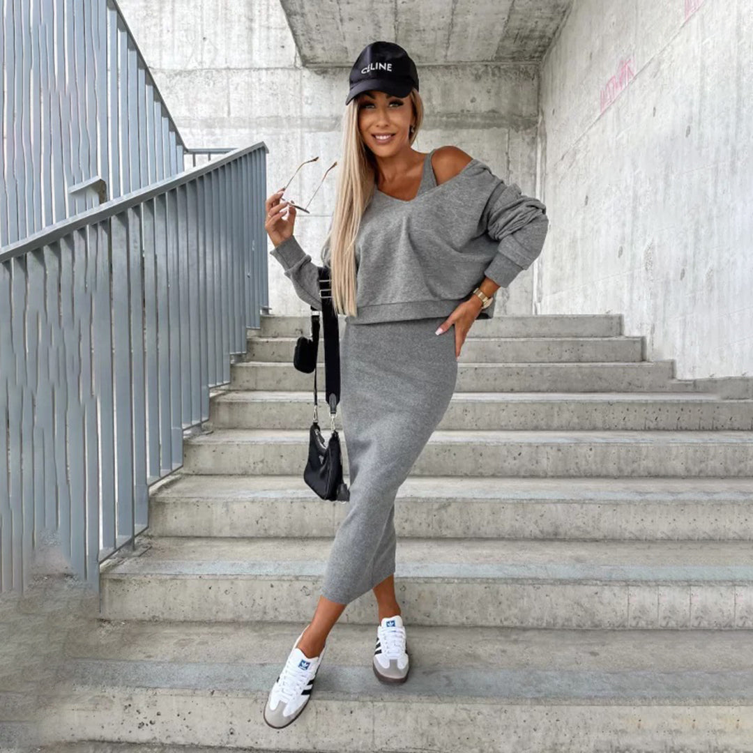 Stilla | Sæt Bestående Af Elegante Kjole Og Pullover For Et Elegant Look Online nu