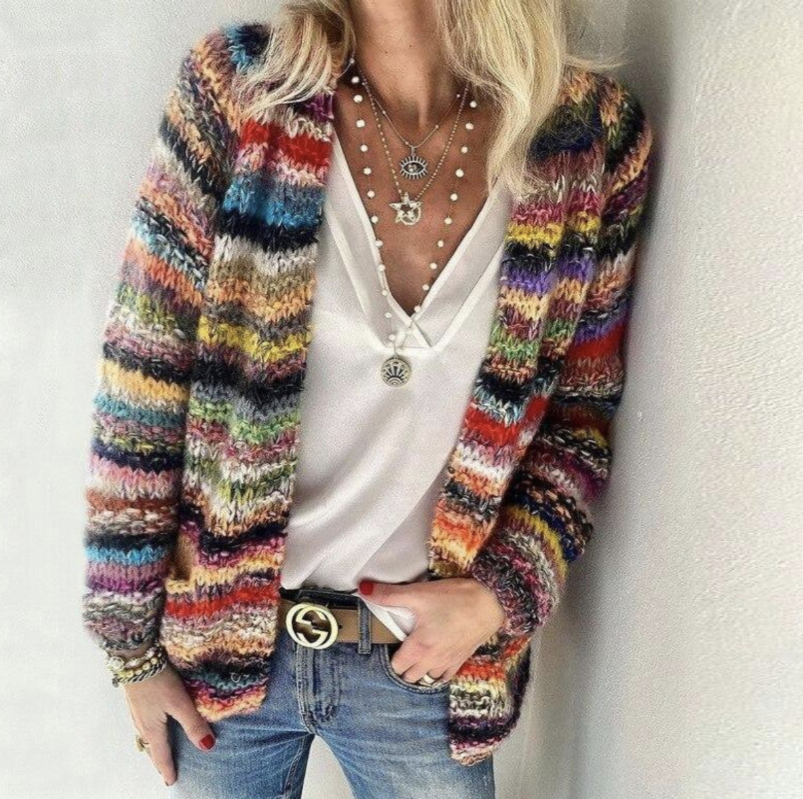 Stilla | Jessika Cardigan Elegant og Farverig Online