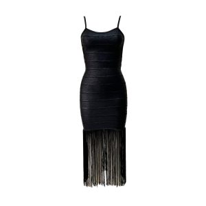 Stilla | Seler Frynse Lim Bandage Kjole Elegante Slank Sexy Kjole Festkjole Rabat