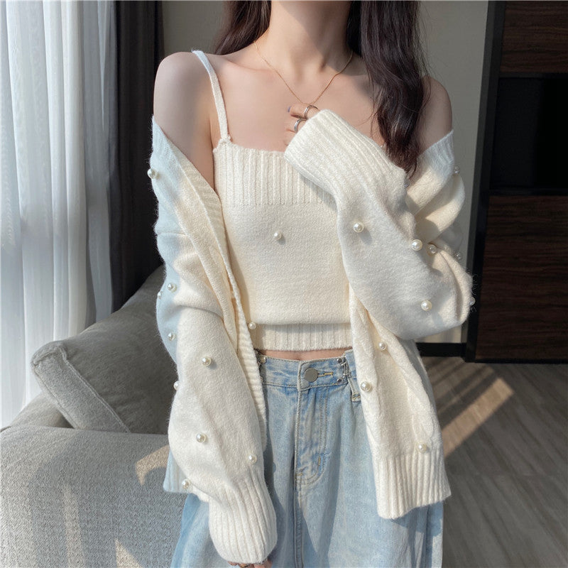 Stilla | Enfarvet Pullover Frakke Strik Cami Top