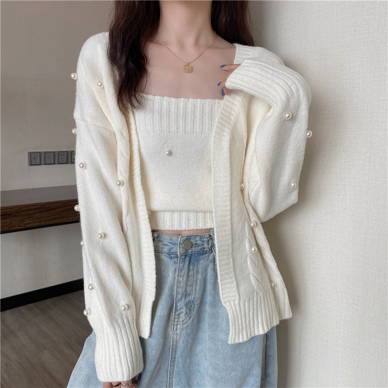 Stilla | Enfarvet Pullover Frakke Strik Cami Top