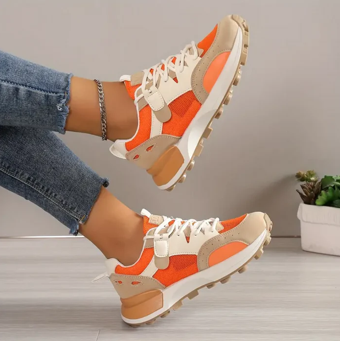 Stilla | Stilfulde Dame Sneakers Colorblock Design Med Høj Bærekomfort