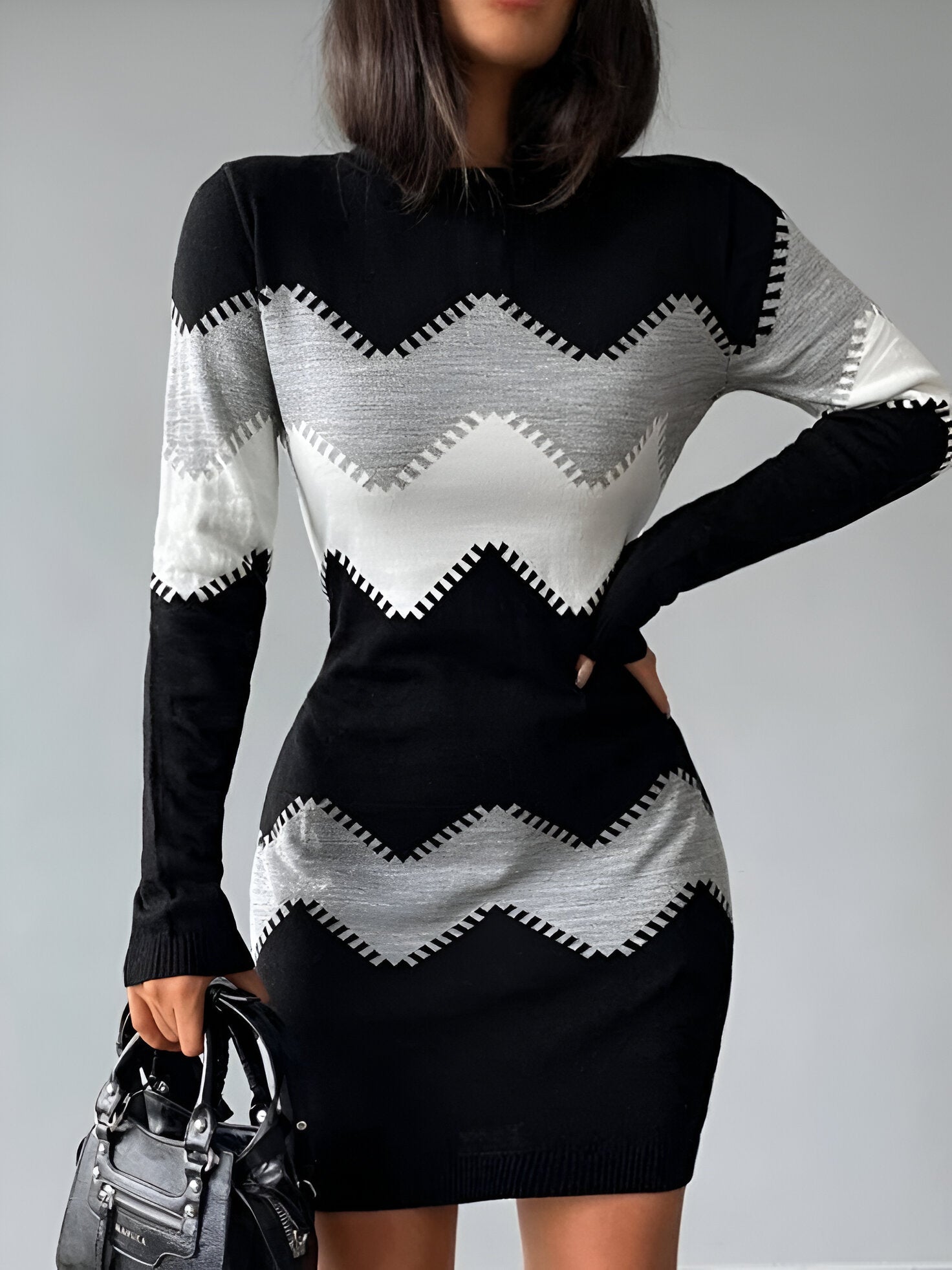 Stilla | Elegante Strikket Bodycon Mini Kjole