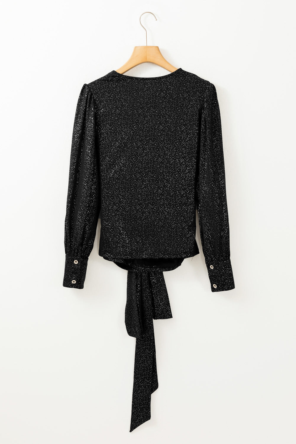 Stilla | Glitter Surplice Langærmet Bluse Udsalg