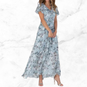 Stilla | Charmerende Damekjole Vintage Blomsterkjole Figurvenlig Design Online salg