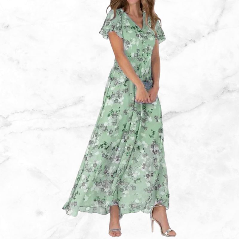 Stilla | Charmerende Damekjole Vintage Blomsterkjole Figurvenlig Design Online salg