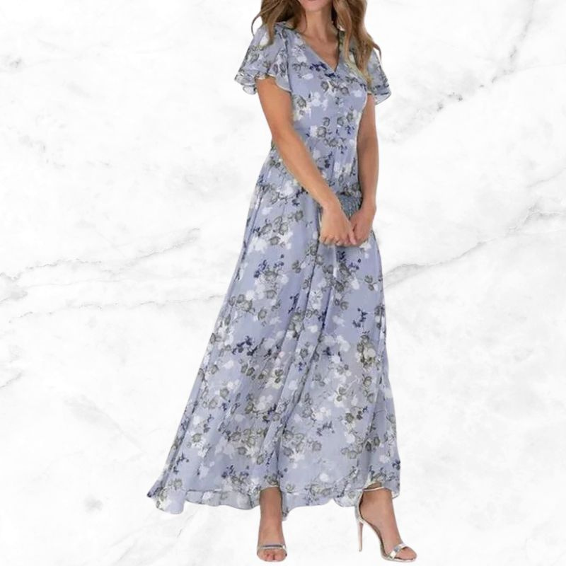 Stilla | Charmerende Damekjole Vintage Blomsterkjole Figurvenlig Design Online salg