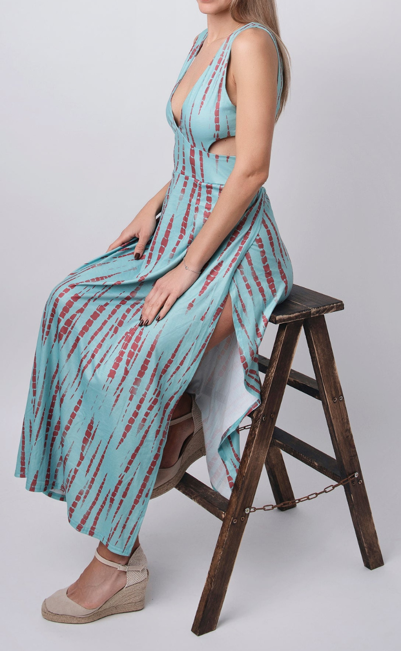 Stilla | Tie Dye Kjole Med Split Til Damer