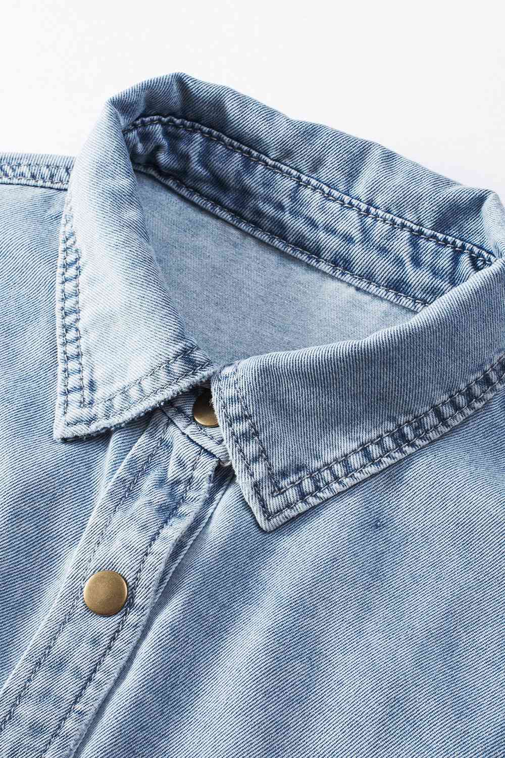 Stilla | Front Flare Sleeve Denim Top