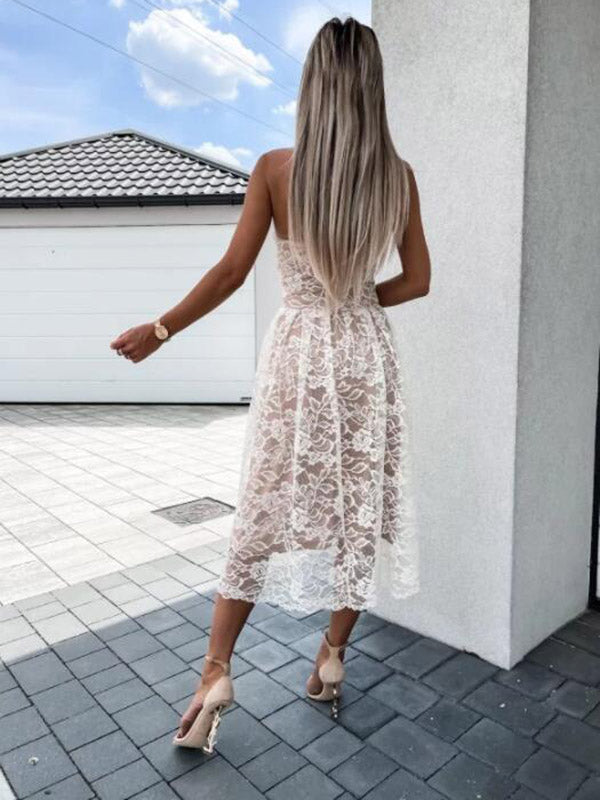 Stilla | Kjoler Til Gravide Party Dresses Midi Dresses in Pregnancy Without Straps in Lace
