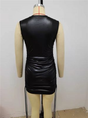 Stilla | Bodycon Rund Hals Ærmeløs Mini Kjole