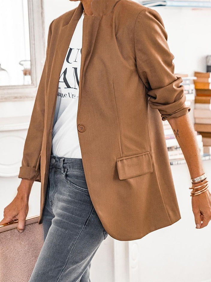 Stilla | Kvinders Blazere Klap Professionel Slim Langærmet Blazer