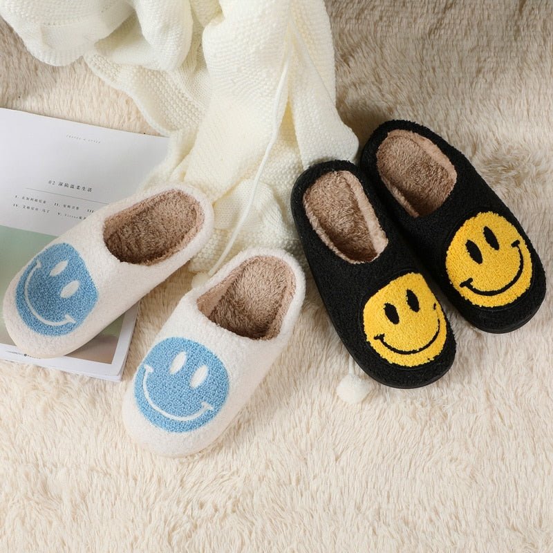 Stilla Store Smiley Mønster Pels Hjemmesko