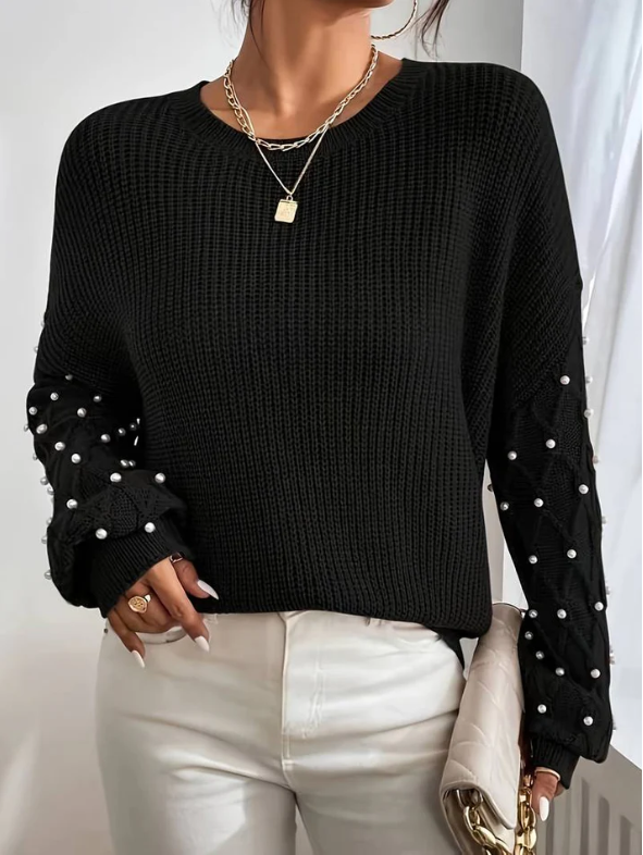 Stilla | Strikket Sweater til Kvinder med Perler Online salg