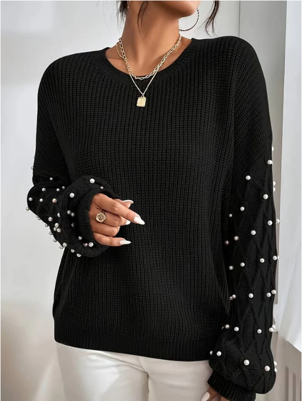 Stilla | Strikket Sweater til Kvinder med Perler Online salg