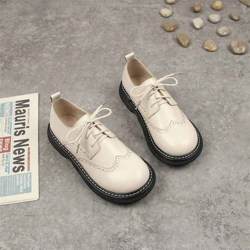 Stilla | Bred Box Brogue Stil Oxford Sko