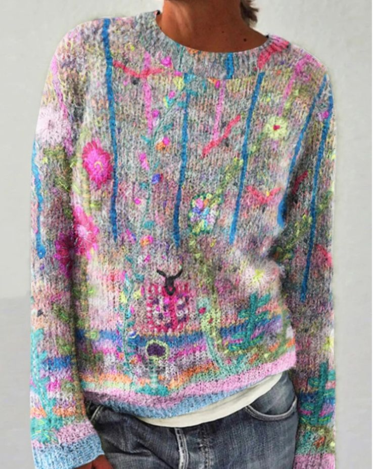 Stilla | Farverig Sweater