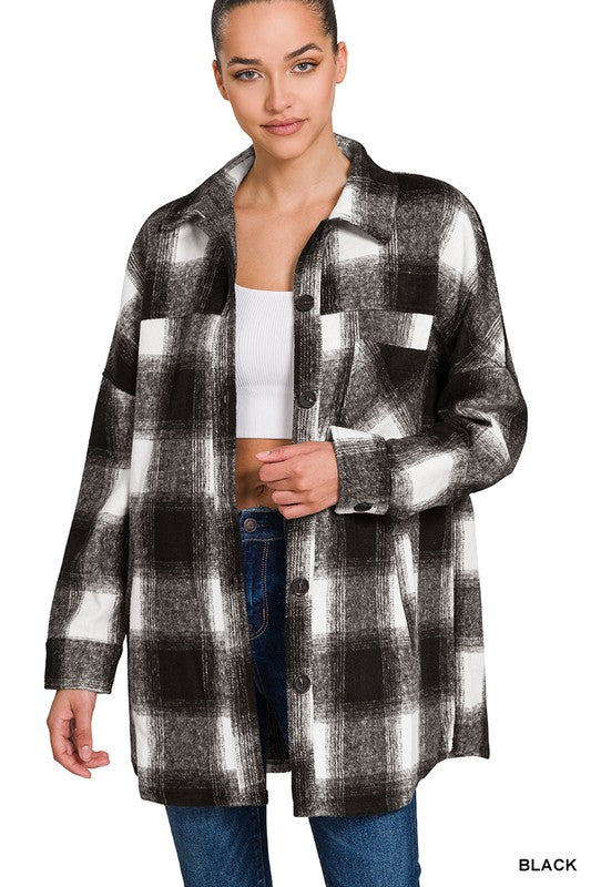 Stilla | Garnfarvet Tartan Langline Shacket