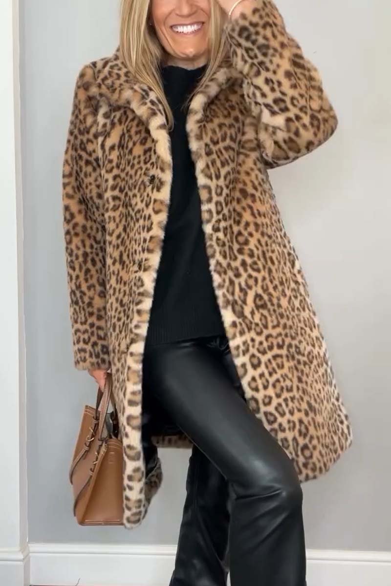 Stilla | Modet Leopardfrakke Rabat