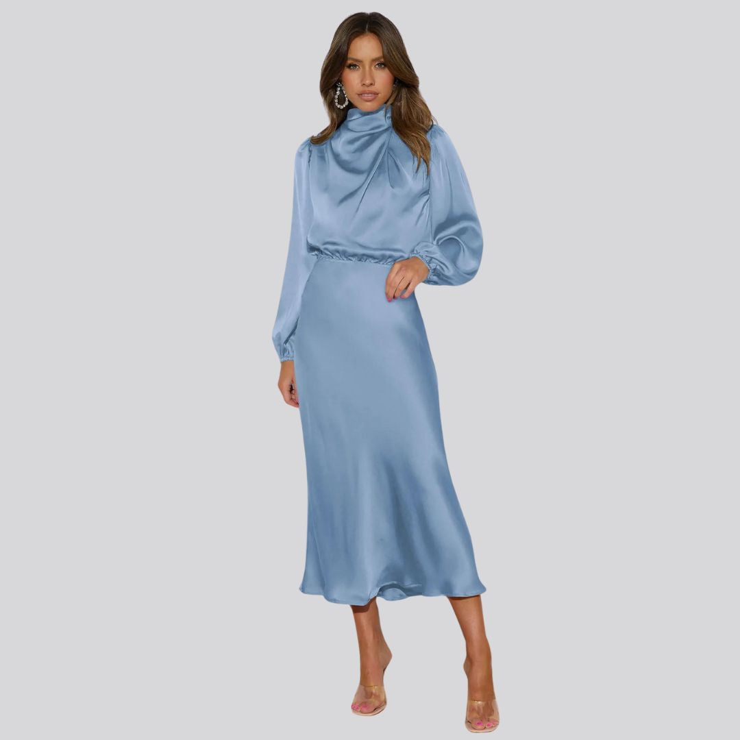 Stilla | Kvinders Satin Midi Kjole