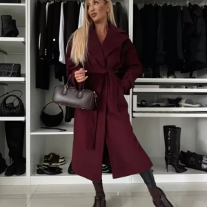 Stilla | Bordeaux Trenchcoat Til Damer Hot på udsalg