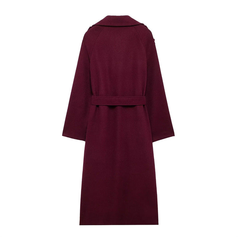 Stilla | Bordeaux Trenchcoat Til Damer Hot på udsalg