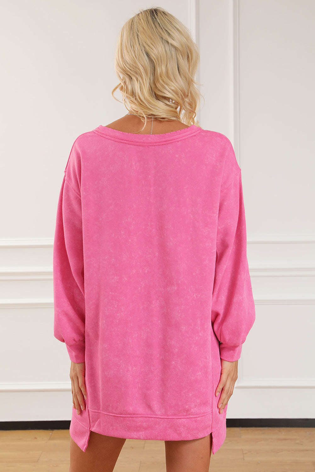 Stilla | Notched Langærmet Oversize Sweatshirt