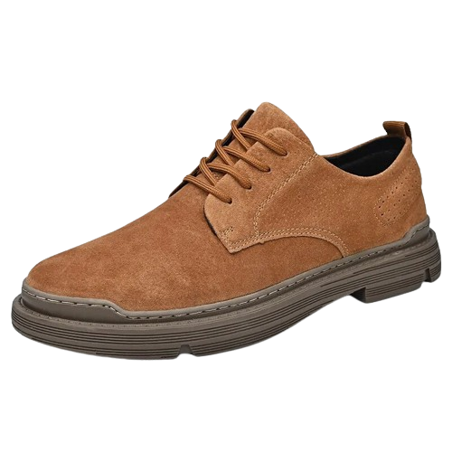 Stilla | Suede Derby Sko Med Stablet Såle Rabat