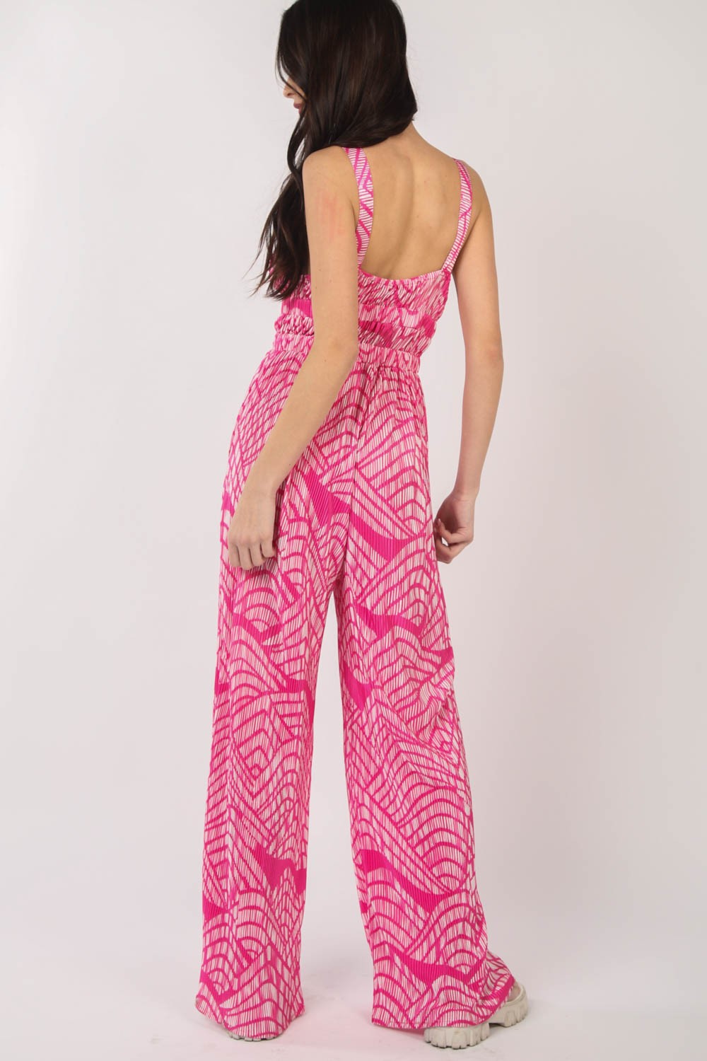 Stilla | J Printed Plisseret Uden Ærmer Bred Ben Jumpsuit