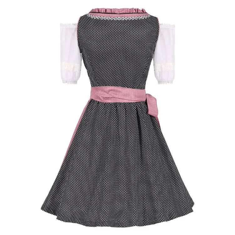 Stilla | Plus størrelse Tysk München Øl Rosa Tartan Øl Nederdel Cosplay