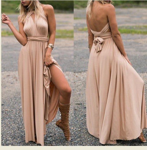 Stilla | Sexy Kvinder Multi Vej Wrap Boho Maxi Kjole
