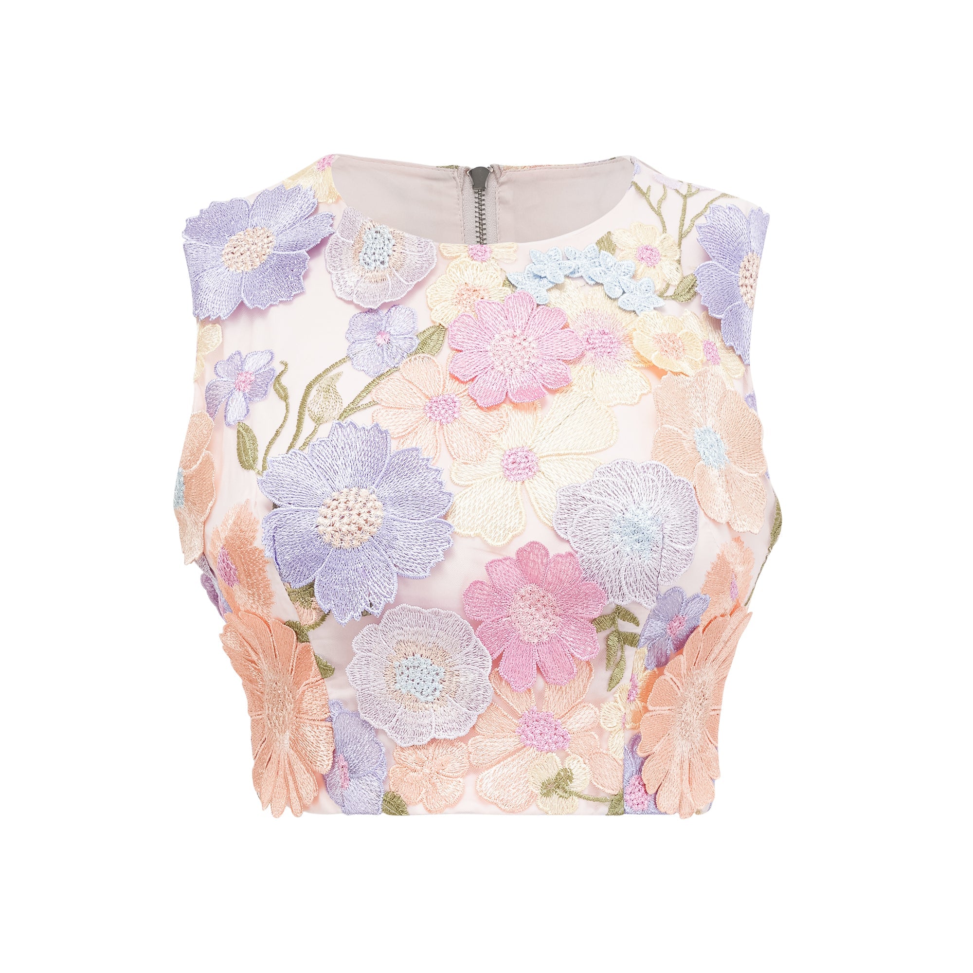Stilla | Petal Broderi Top Og Nederdel Sæt Mode
