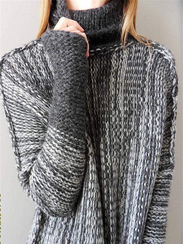 Stilla | Rullekravestrikbluse med stilfuldt design til damer Online nu
