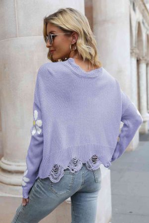 Stilla | Distressed Langærmet Sweater