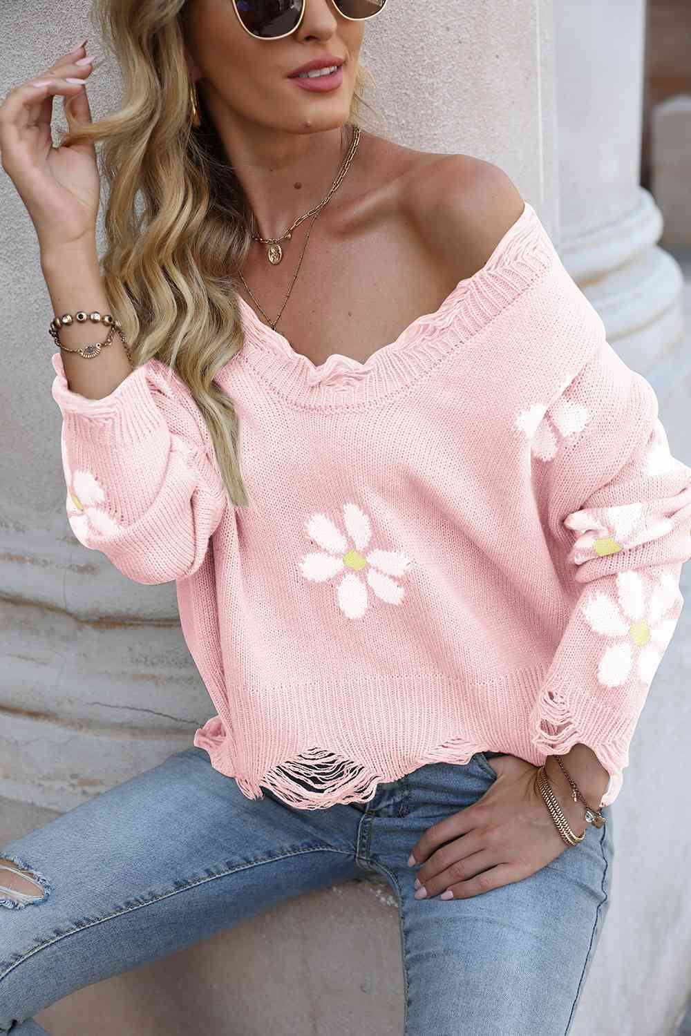 Stilla | Distressed Langærmet Sweater