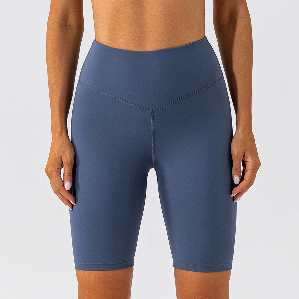 Stilla | High Waist Nude Feel Yoga Shorts Hip Lift, Hurtørrende Sports Cykelbukser Rabat