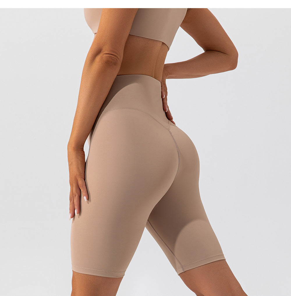 Stilla | High Waist Nude Feel Yoga Shorts Hip Lift, Hurtørrende Sports Cykelbukser Rabat