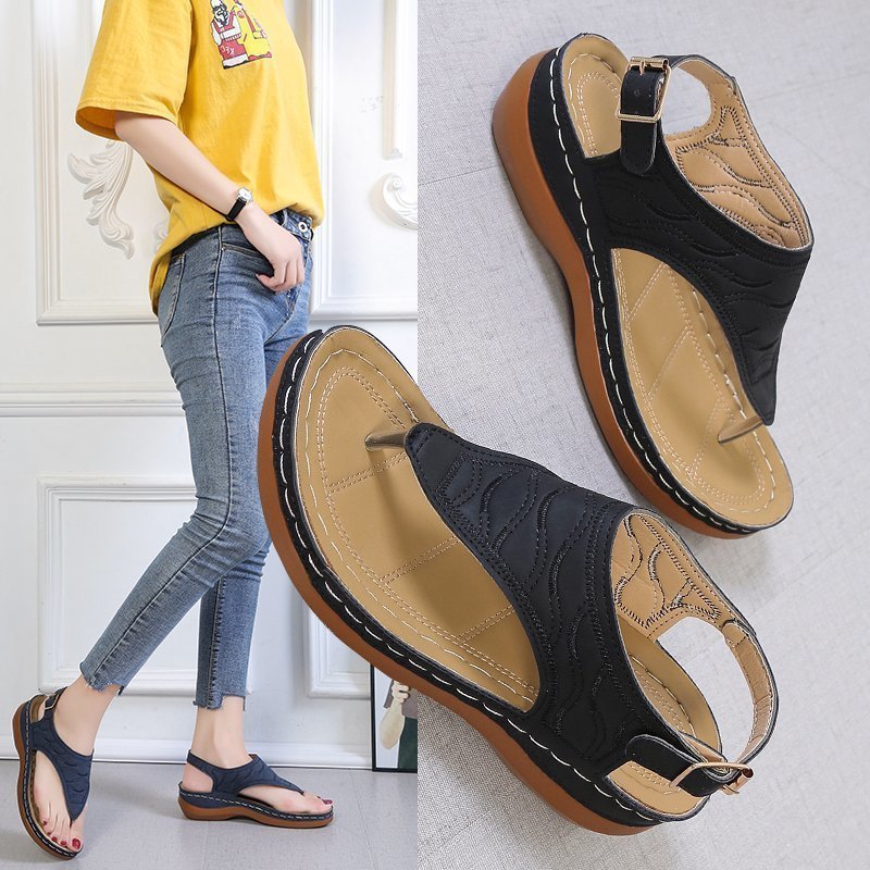 Stilla | Wedge sandals til kvinder i ensfarvet design Udsalg