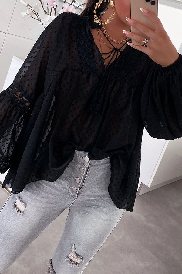 Stilla | Swiss Dot Babydoll Top