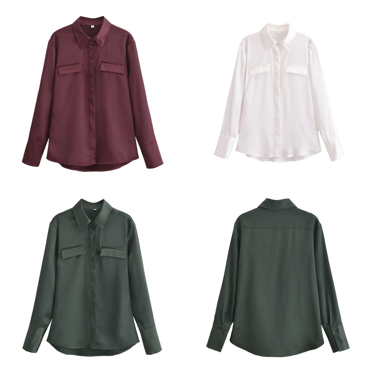 Stilla | Lys Forår Satin Bluse