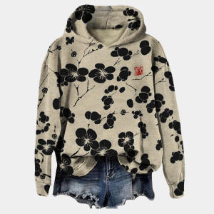 Stilla | Blomster Hoodie Til Damer