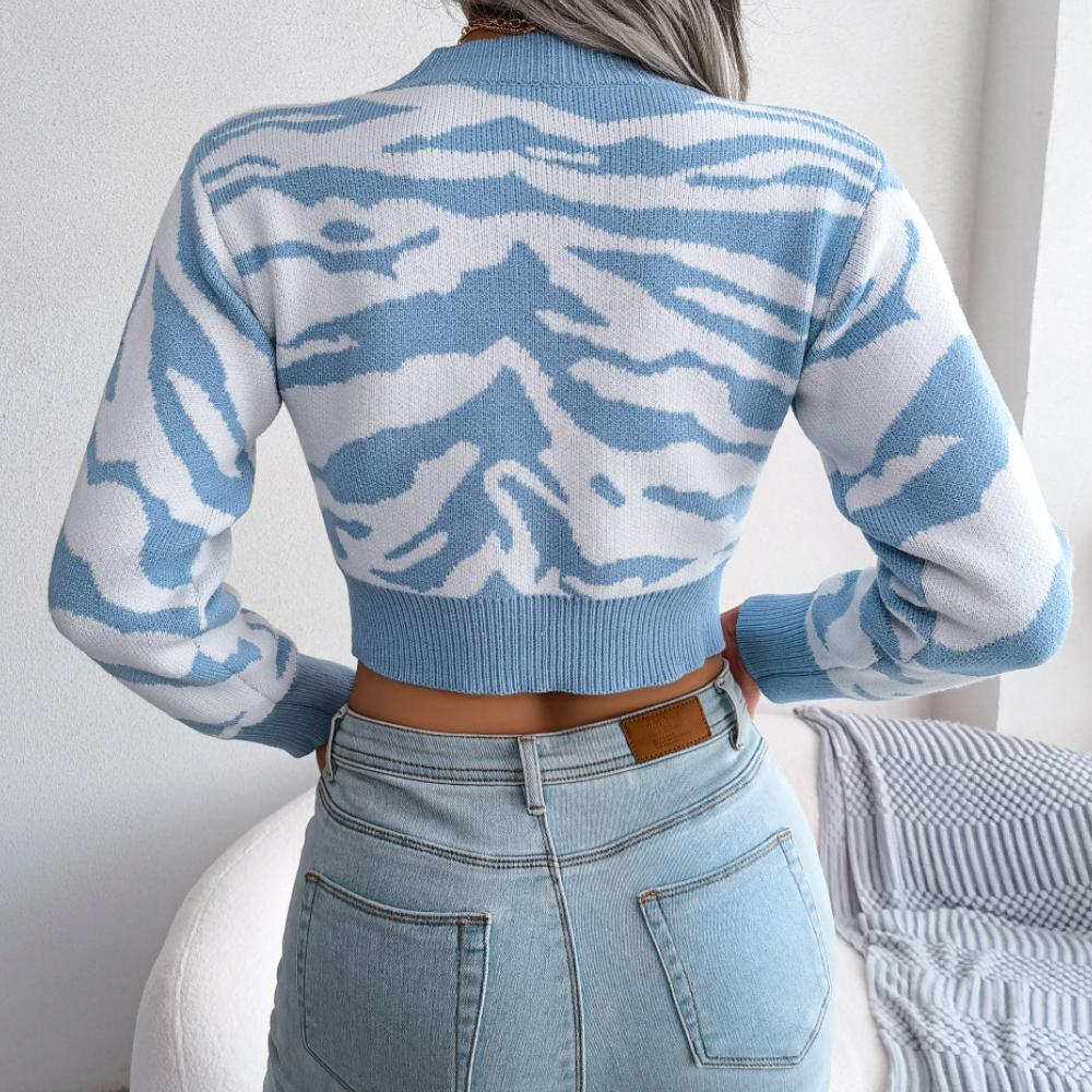 Stilla | Trendy Beskåret Strikket Sweater til Kvinder