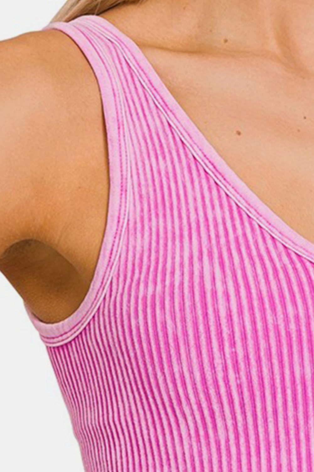 Stilla | Vasket Ribbet Korte Top