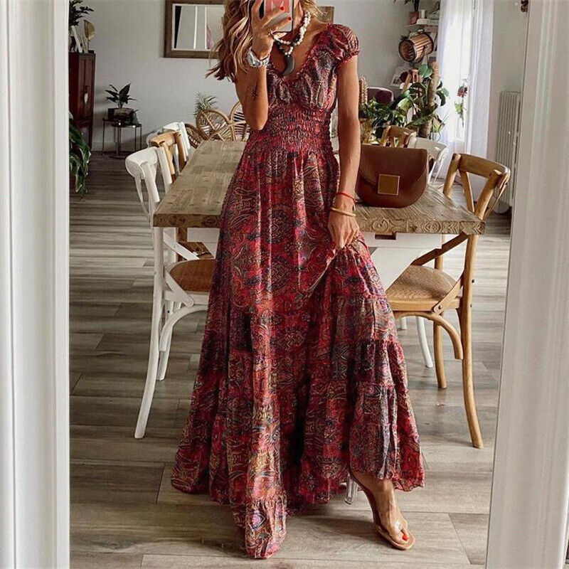 Stilla | Bohemian Style Justering Lang Kjole