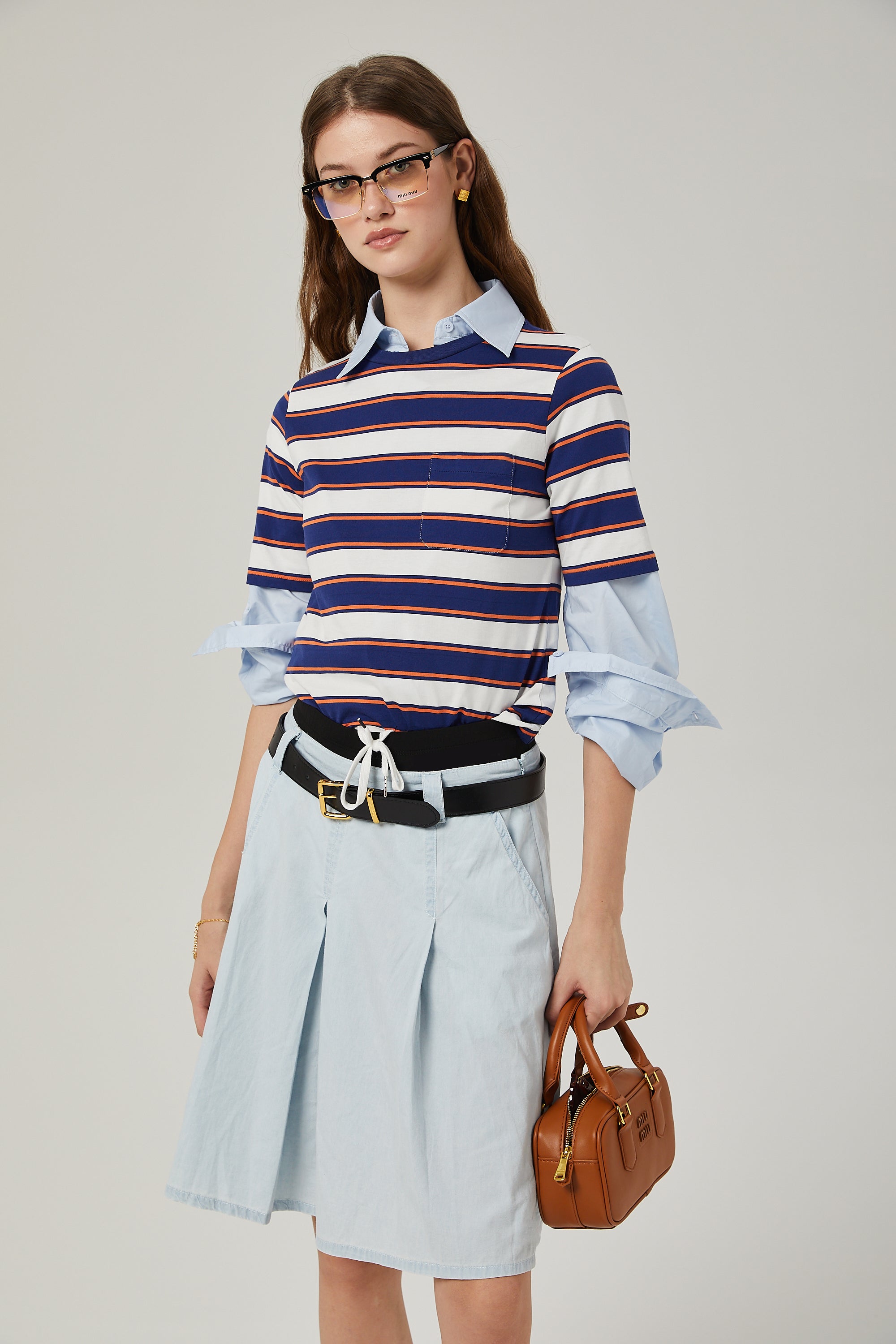 Stilla | Stripe Print Bomulds T-Shirt