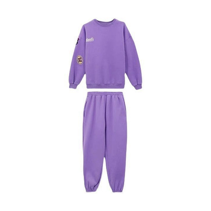 Stilla | Label Rundhalst-shirt Løs Sweatshirt Afslappet Sæt Online Hot Salg
